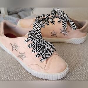 Malibu Wander Blush Glitter Star Sneakers Girls Size 4, Girlhoodcore